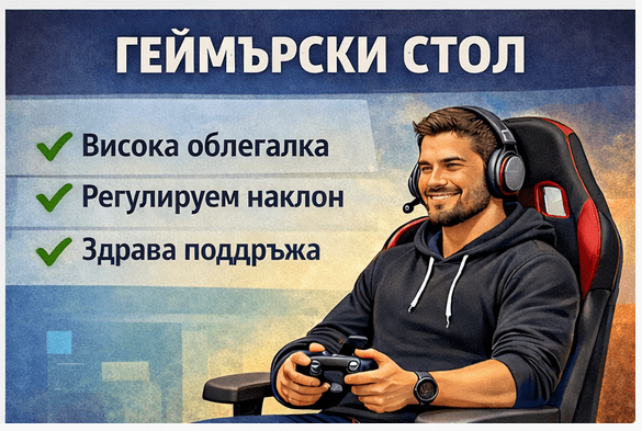 Офис стол за геймъри и стриймъри