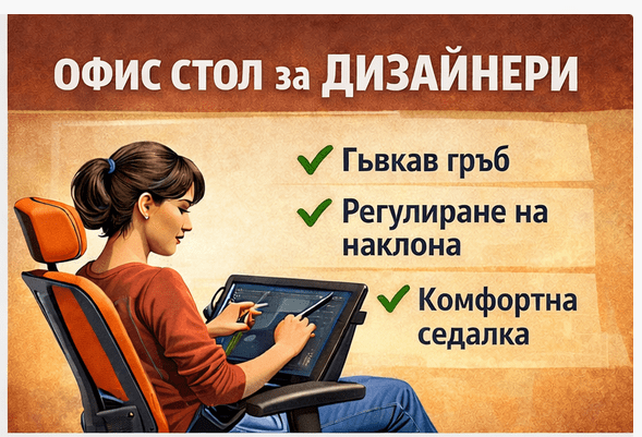 Офис стол за дизайнери и креативни професии
