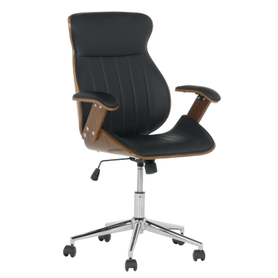 Президентски стол Carmen 6408 - Орех/Черен