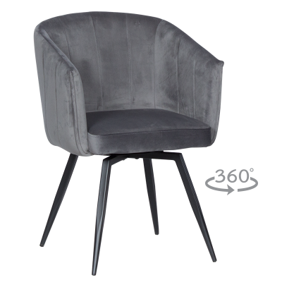 Трапезен стол Carmen Venice - Графит