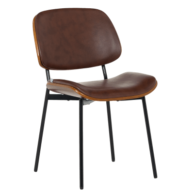 Посетителски стол Carmen 1180 - Орех/Искрящо кафяв