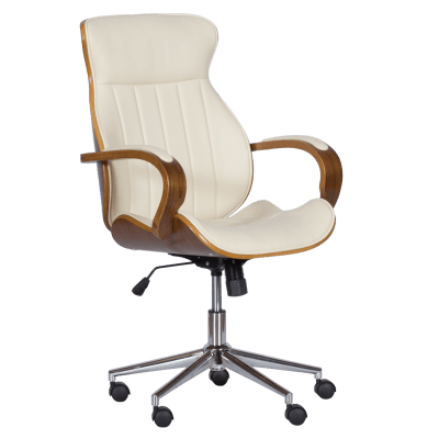 Президентски стол Carmen 6402 - Орех/Крем