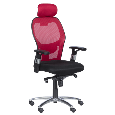 Ергономичен стол Carmen 7520 - Черен/Червен