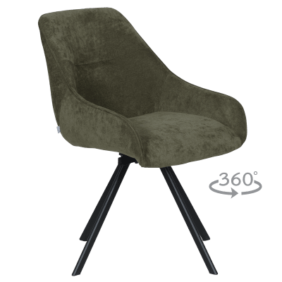 Трапезен стол Carmen Marsala - маслено зелен