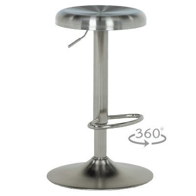 Бар стол Carmen Urfa - Сребърен