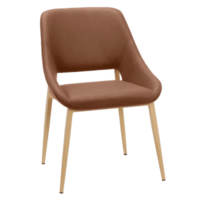 Трапезен стол Carmen Luton - Светлокафяв 7