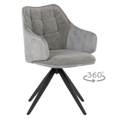 Трапезен стол Carmen Bordon - Сив R 07