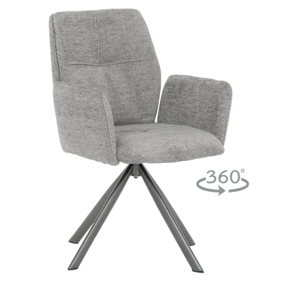 Трапезен стол Carmen Bury 2 - Сив R 07