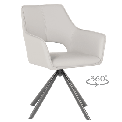 Трапезен стол Carmen Reading 2 силиконова кожа - Сив 67