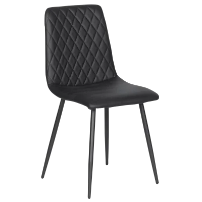 Трапезен стол Carmen Monza еко кожа - Черен