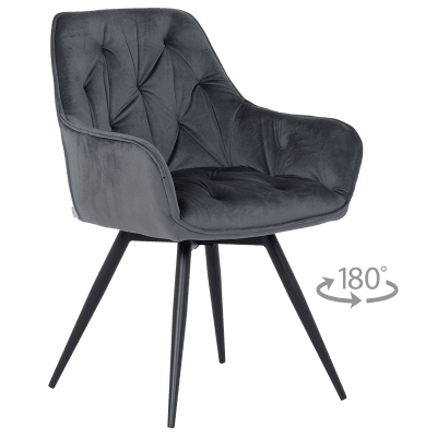 Трапезен стол Carmen Latina Premium - Tъмносив