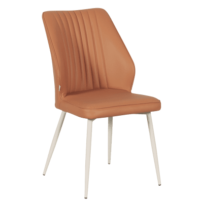 Трапезен стол Carmen Laredo 1 Y силиконова кожа - Tъмнооранжев 20