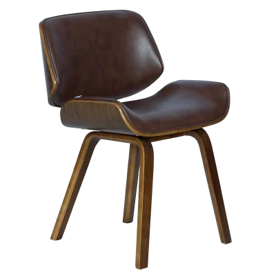 Трапезен стол Carmen 9976 - Орех/Искрящо кафяв