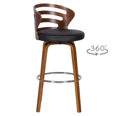 Бар стол Carmen 4041 - Орех/Черен