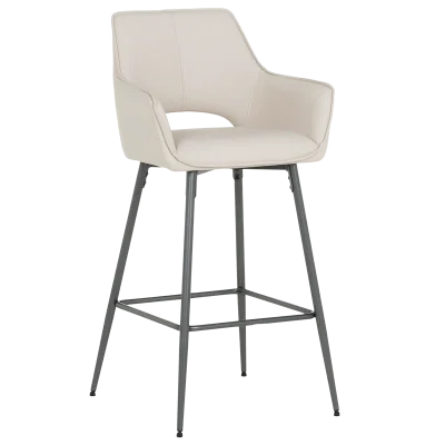 Бар стол Carmen Telford 2 - Силиконова кожа - Капучино 04