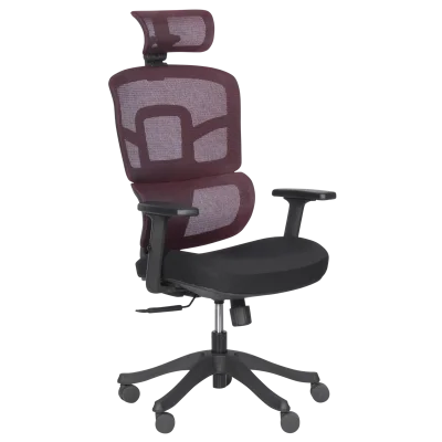 Ергономичен стол Carmen 7582 - Черен/Червен