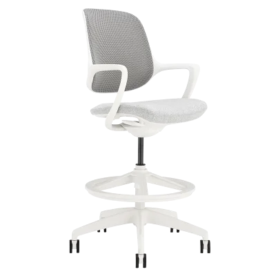 Висок работен офис стол Carmen Davos - Сив