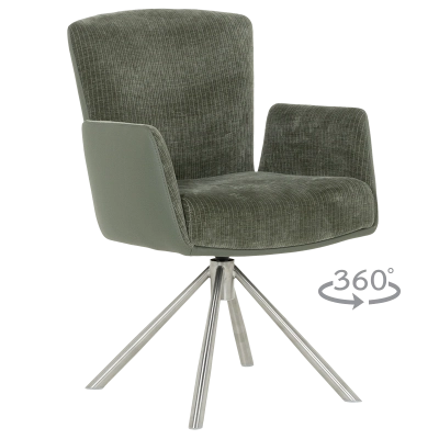 Трапезен стол Carmen Sindi - Зелен