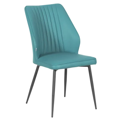 Трапезен стол Carmen Laredo 2 Y силиконова кожа - Аквамарин 25