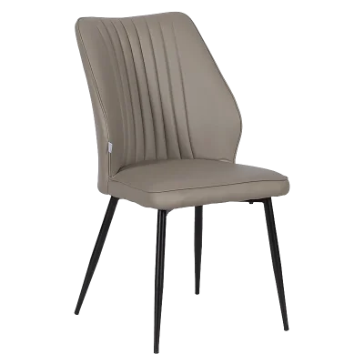 Трапезен стол Carmen Laredo Y еко кожа - Тъмнобежов 80