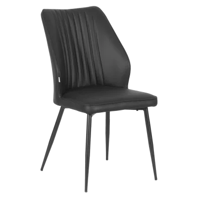 Трапезен стол Carmen Laredo Y силиконова кожа - Черен 60