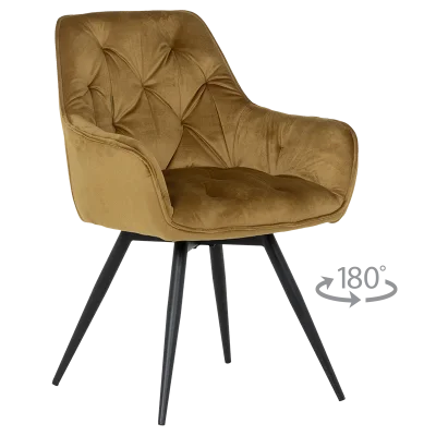 Трапезен стол Carmen Latina Premium - Жълт