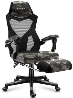 Геймърски стол HUZARO COMBAT 3.0 CAMO с подвижна опора за крака - Камуфлажен