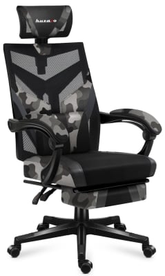 Геймърски стол HUZARO COMBAT 5.0 CAMO MESH с подвижна опора за крака - Камуфлажен