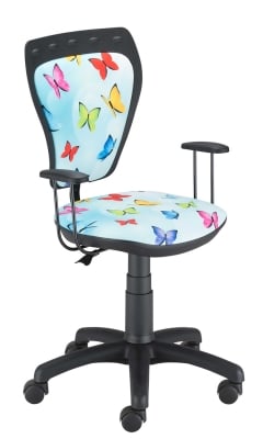 Детски стол Nowy Styl  Ministyle kids & teens Black - Sky butterfly