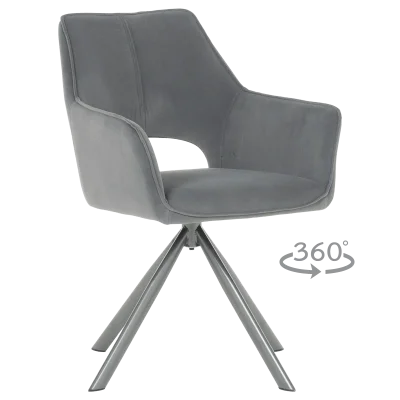 Трапезен стол Carmen Reading 2 - Сив MJ 3