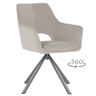 Трапезен стол Carmen Reading 2 - Светлосив MJ 3