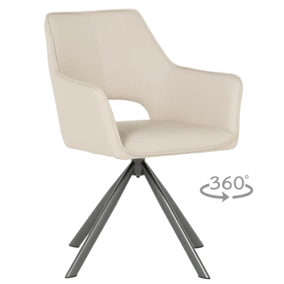 Трапезен стол Carmen Reading 2 силиконова кожа - Капучино 04