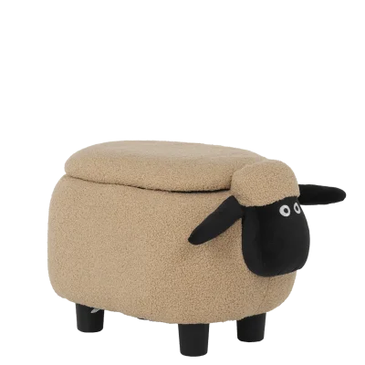 Детска табуретка с ракла Carmen - Тъмнобежова овца