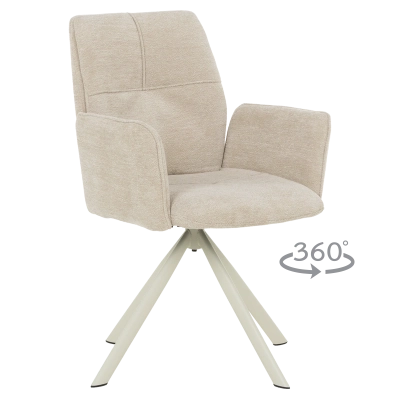 Трапезен стол Carmen Bury 1 - Крем R 28