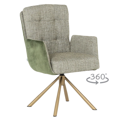 Трапезен стол Carmen Keila 4 - Зелен