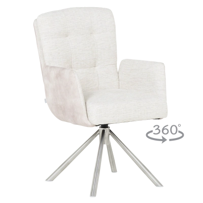 Трапезен стол Carmen Keila - Крем