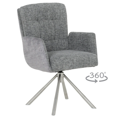 Трапезен стол Carmen Keila - Сив