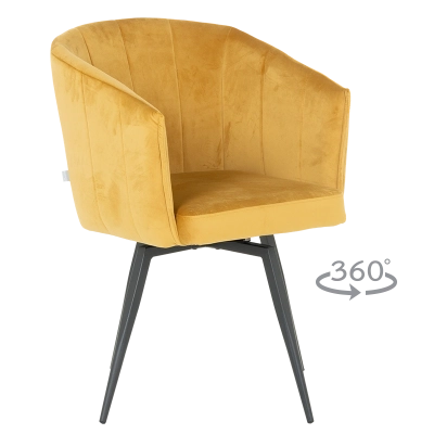 Трапезен стол Carmen Venice - Жълт