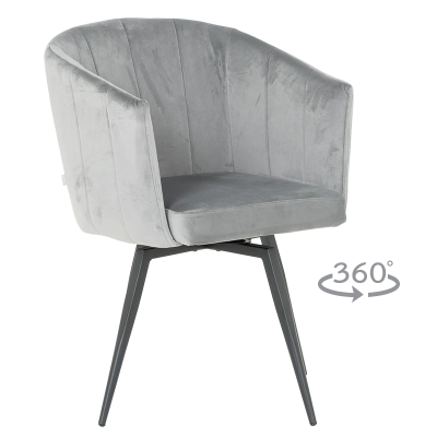 Трапезен стол Carmen Venice - Светлосив