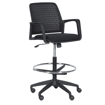 Висок работен стол Carmen 7556 - Черен