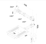 Регулируема стойка за монитор и лаптоп Neomounts by NewStar Flat Screen & Notebook Desk Mount  | FPMA-D960NOTEBOOK