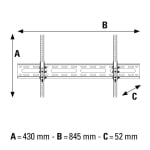 Стенна стойка за телевизор Hama 37"-75", до 60кг, Стоманена плоча, Черна | HAMA-108719