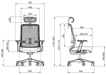 Ергономичен стол Ergonomee Esencia slide - Черен 