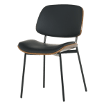 Посетителски стол Carmen 1180 - орех-черен