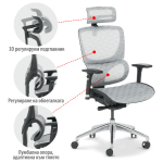 Ергономичен стол DELTA - бял