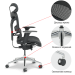 Ергономичен стол JASPER - черен
