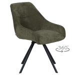 Трапезен стол Carmen Marsala - маслено зелен