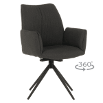 Трапезен стол Carmen Como - Тъмносив