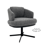 Трапезен стол Carmen Rapina - Черен 460