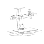 Електрическа стойка за два монитора Lumi DWS10-T02, 13"-32", 8 кг, Черна